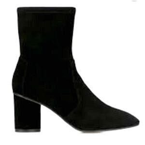 STUART WEITZMAN Margot Bootie BLACK STRETCH Suede Size 10 Retails $625